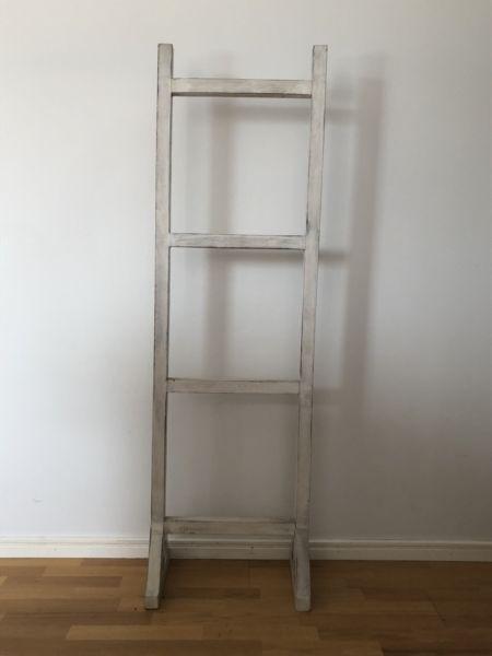 White Wash Decorative Ladder