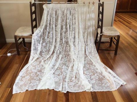 Lace Curtains. Ivory colour