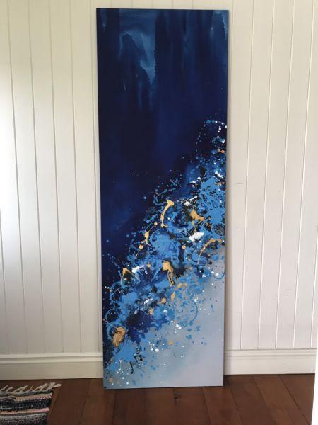 Wall hand painted canvas PRICE REDUCED