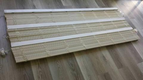3 White Timber Style Blinds