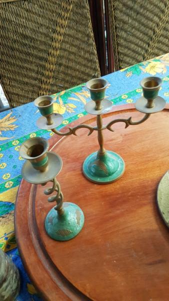 Copper 2x candle Holders $10 both