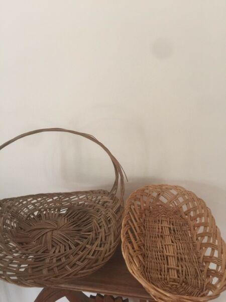 Cane baskets $10 for both