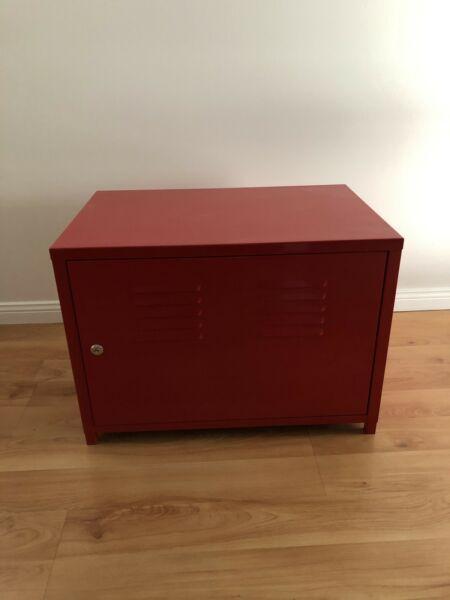 Red IKEA PS metal cabinet/locker