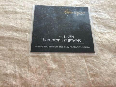 Hamptons Linen curtains bnwt