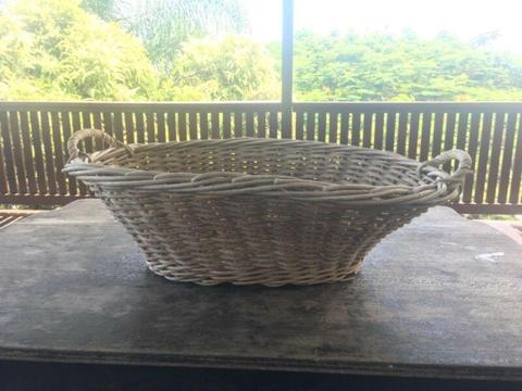 BIG woven cane basket