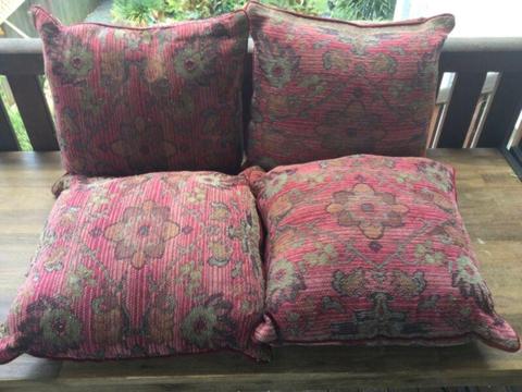 NEW CUSHIONS X 4 - MORGAN AND FINCH BRAND - COST $24.95 EACH