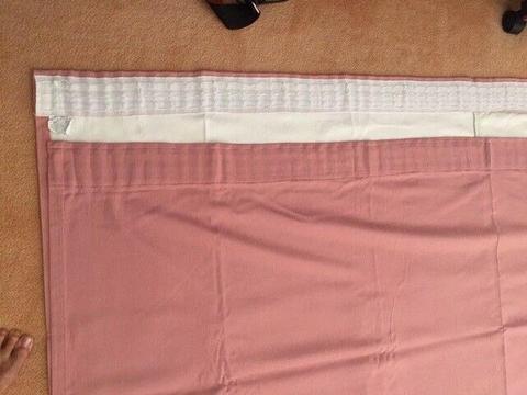 Dusty Pink Pencil Pleat Curtains in good condition