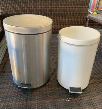 Stainless steel Pedal Bins x 2