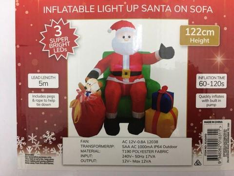 Inflatable Light Up Santa