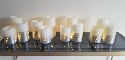 12 x Flameless LED Candles with String Light