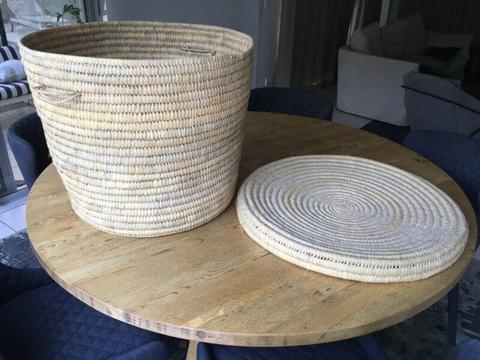 Wanted: Large round cane basket with lid