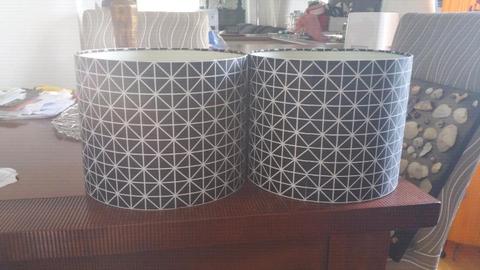 Black and white lamp shades