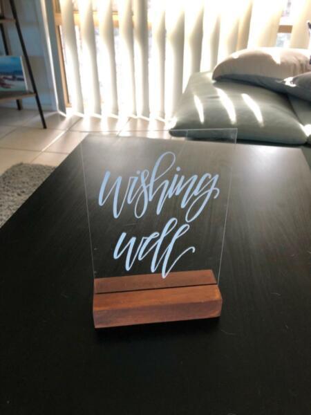Wishing well sign for sale