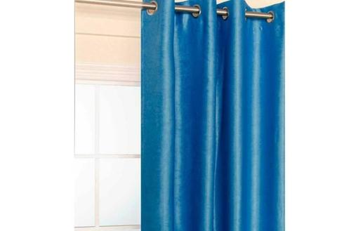 Blue Blockout Eyelet Curtain 140x221cm