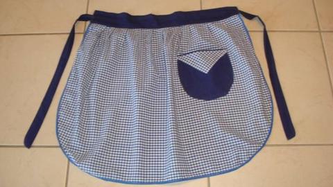 Genuine Vintage Handmade Half Apron With Pocket Detail