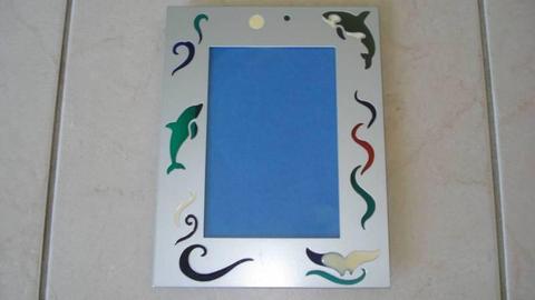 DOLPHIN, WHALE & WAVES 4 x 6' PHOTO FRAME