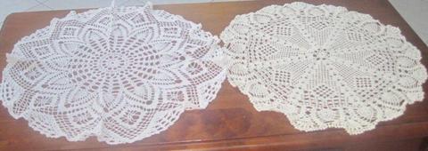 Vintage Hand Crochet Doileys 23 to 26 inches
