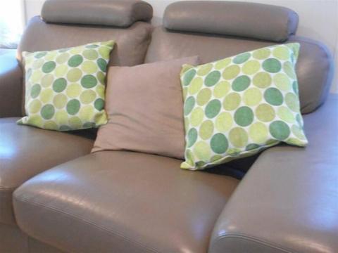 Green spot cushion covers x2
