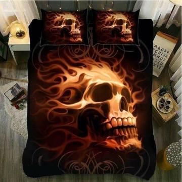 Skull Fire Bed Linen Package QS