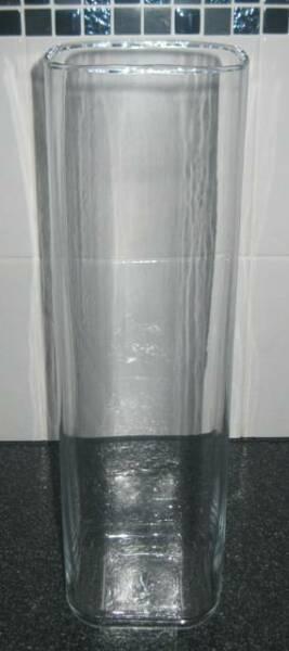 Wheel & Barrow Large Glass Vase - Height: 42cm - $50