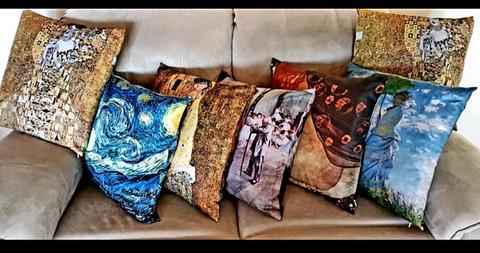 Brand new artwork pillow cases & 7 pillows - $25 ech or $150 Ttl