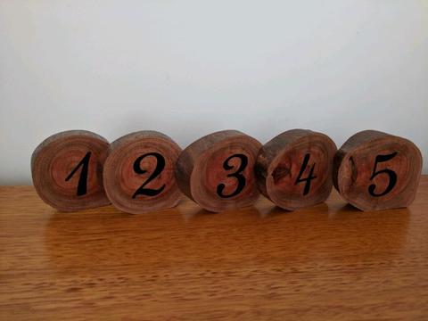 Rustic wood Table Numbers
