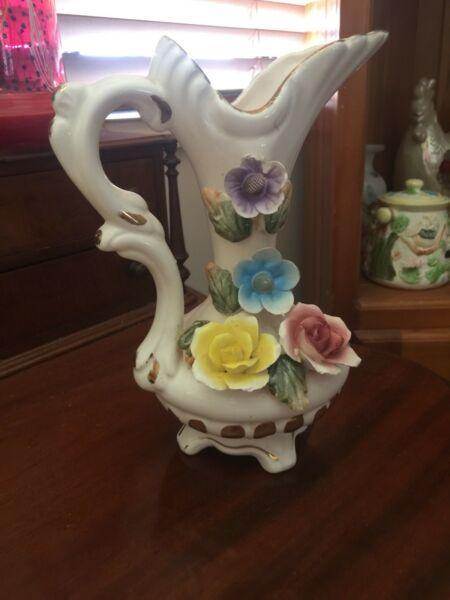 Antique style floral vase