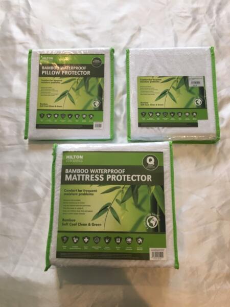 Mattress Protector and Pillow Protectors (Brand New!)