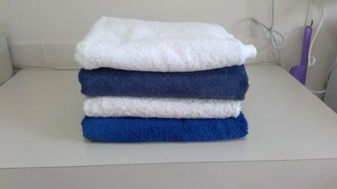 Full cotton bath towels, thick and fluffy. never used