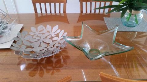 Fruit bowl glass stainless steel ikea amalfi home