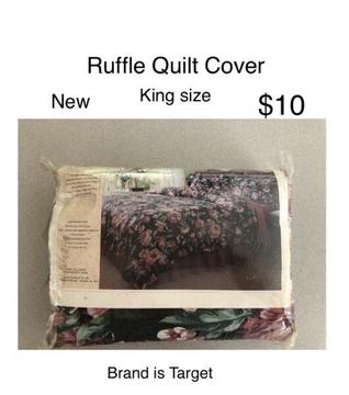 King size Ruffle Quilt Cover