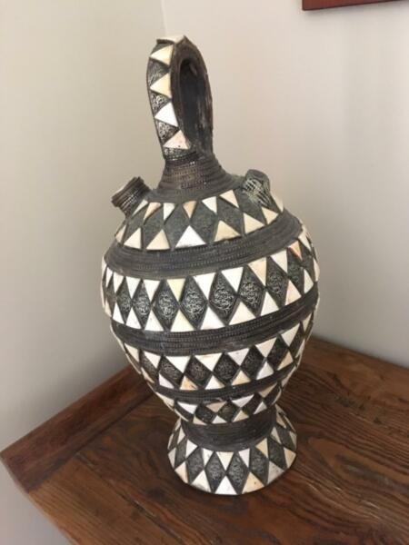 OLD CAMEL BONE WATER JUG FROM MOROCCO