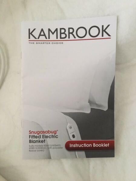 Kambrook double bed fitted electric blanket