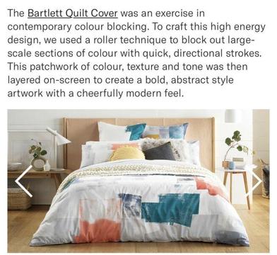 Sheridan king bed quilt/doona cover and pillowslips