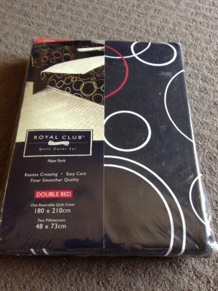 Double bed quilt cover set, new