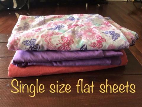 Single size flat sheets