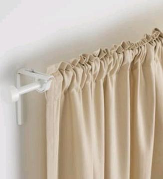 White Extendable Curtain Rod
