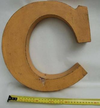 Large metal letter C