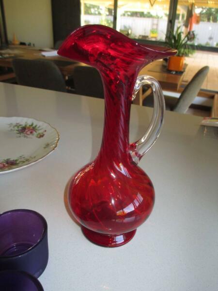 Ruby Red retro glassware