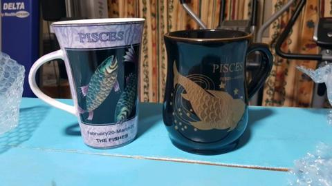 2x pisces mugs