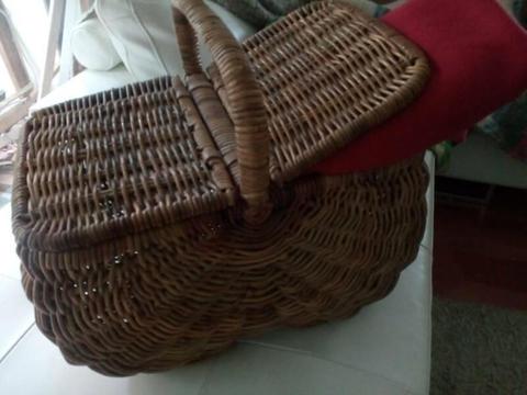Wicker/ Cane Picnic storage basket