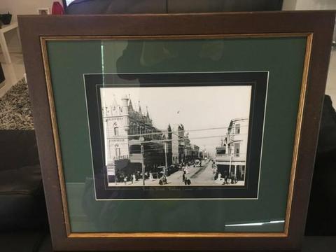 Vintage Black and White Adelaide photo. Framed