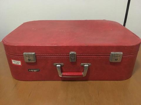 Retro red suitcase (smaller blue one also listed)