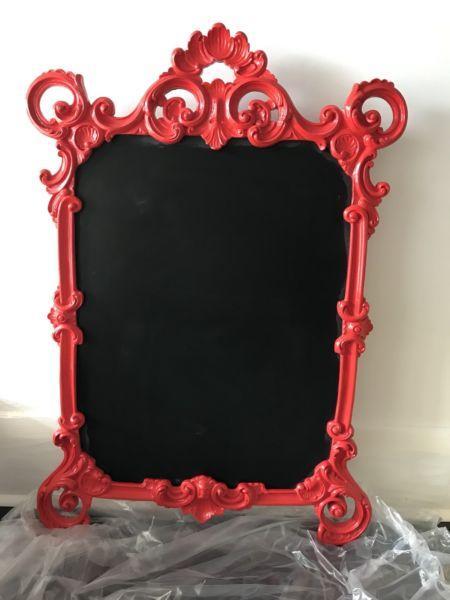 Ornate vintage mirror/blackboard