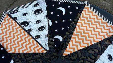 Halloween Fabric Bunting Flags - Decorations - Party