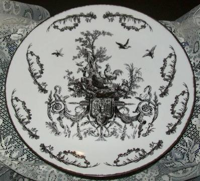 LARGE, HEAVY FRENCH PROVICIAL FARMHOUSE PLATTER 35cm