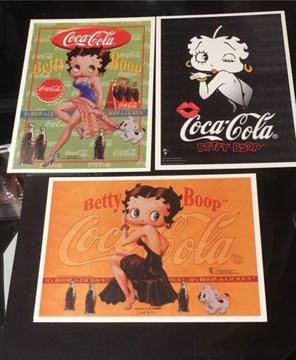 Betty Boop Coca Cola Small Prints from France 1987