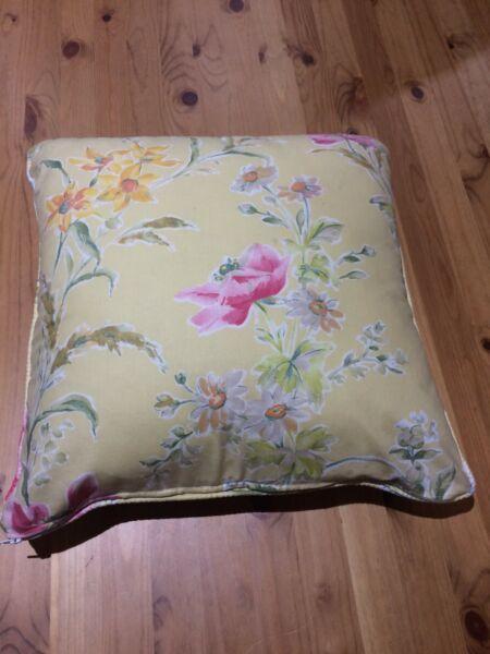 Cushion 40cm, Laura Ashley fabric. In as new condition