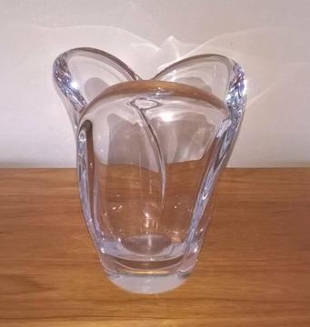 Vintage Art Glass VANNES Crystal Vase
