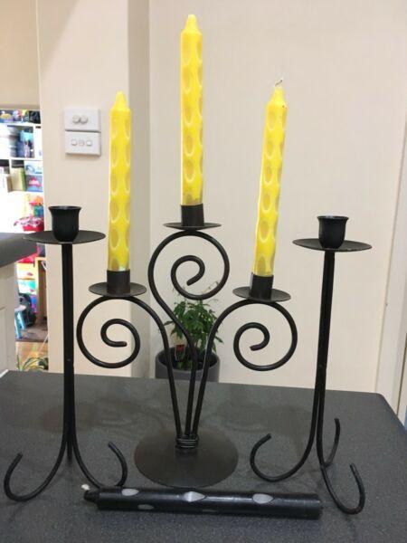 28cm Wrought Iron Candle Holders & Candelabra